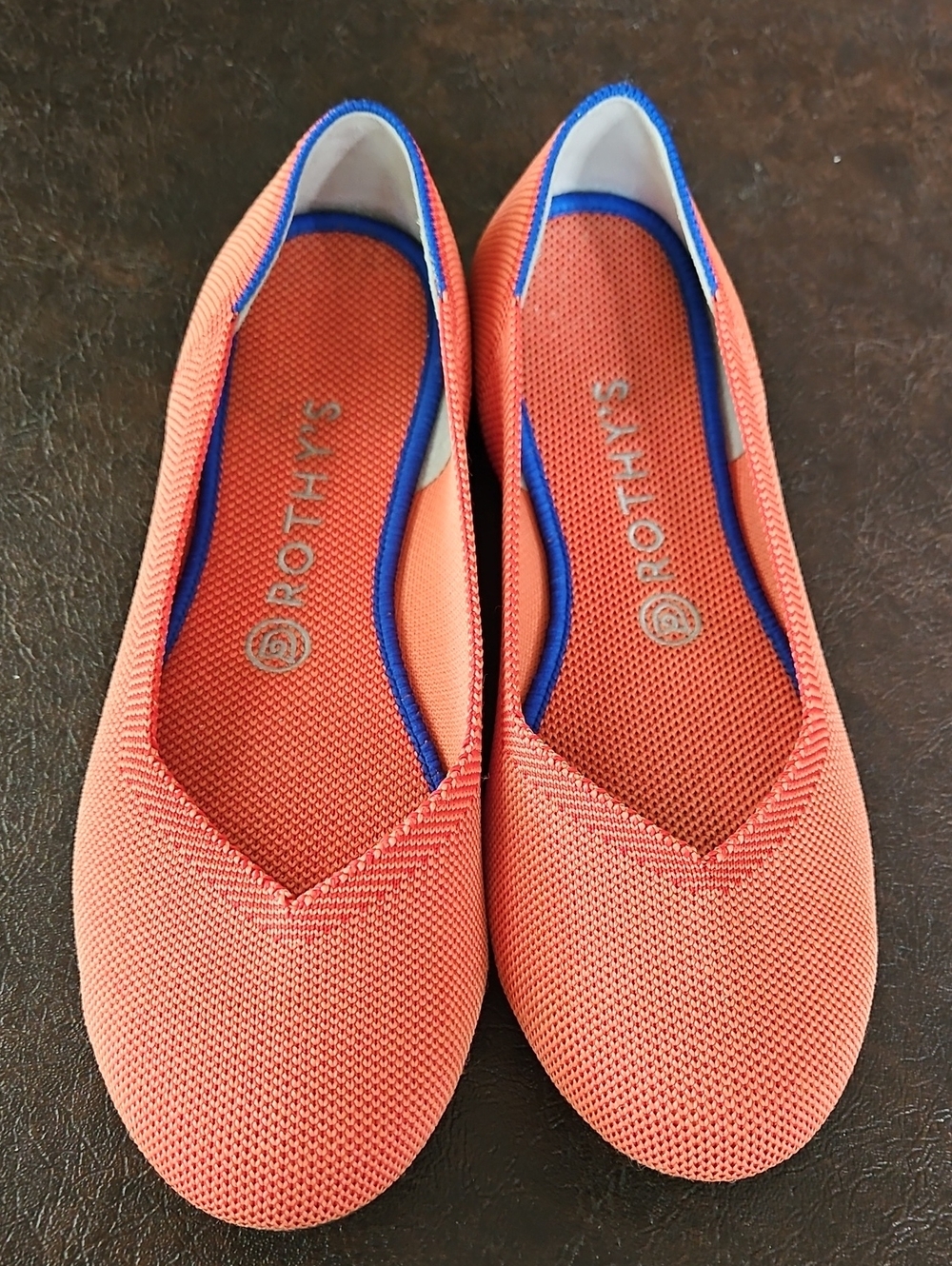 Rothy's Flats in Orange & Blue US 9